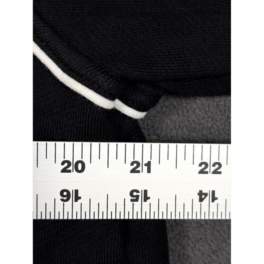 Adidas Cropped Sweatshirt Womens Medium Black French Terry Lined Raglan Sleeve - Picture 7 of 8
